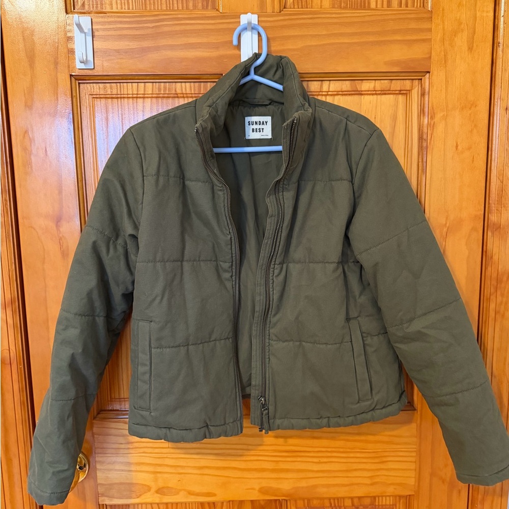 Sunday Best Olive Green Puffer Jacket